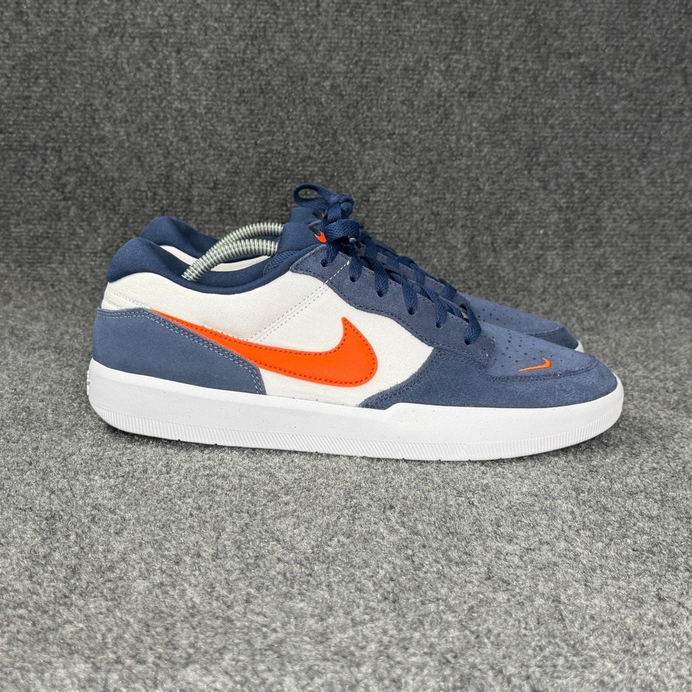 Nike Force 58 SB Skate Shoes Men's 11 Midnight Navy Safety Orange Athletic Retro